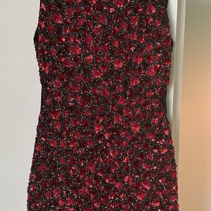 Alice and Olivia red and black sequence embellished dress size 0